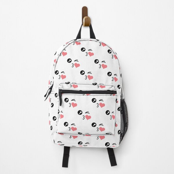 Item preview, Cute kawaii winky kissing heart face pattern designed and sold by BlushyPrint.