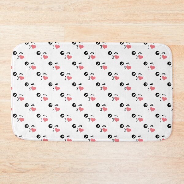 Item preview, Cute kawaii winky kissing heart face pattern designed and sold by BlushyPrint.