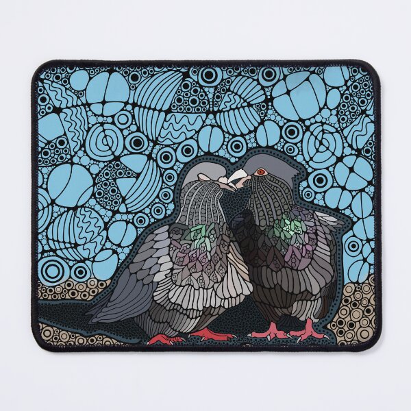 Item preview, two pigeons are kissing designed and sold by Neurokreska.