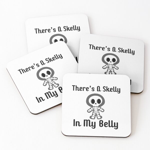 Item preview, there's a skelly in my belly Funny Skeleton Meme designed and sold by AMCreatix.