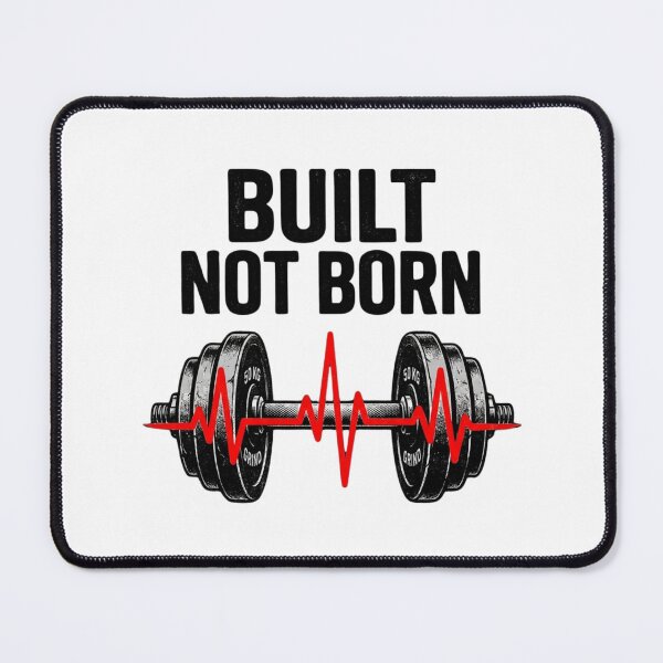 Item preview, Built Not Born Pulse Dumbbell Gym Fitness designed and sold by StickVerse by Owais.