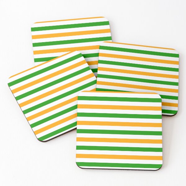 Item preview, Yellow And Green Stripes Design White  designed and sold by PatternTitan.