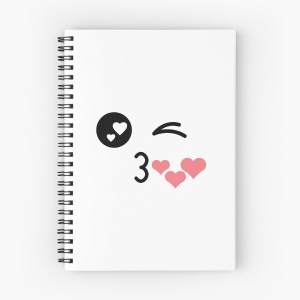 Item preview, Cute kawaii winky kissing hearts face designed and sold by BlushyPrint.