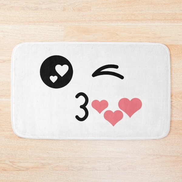Item preview, Cute kawaii winky kissing hearts face designed and sold by BlushyPrint.