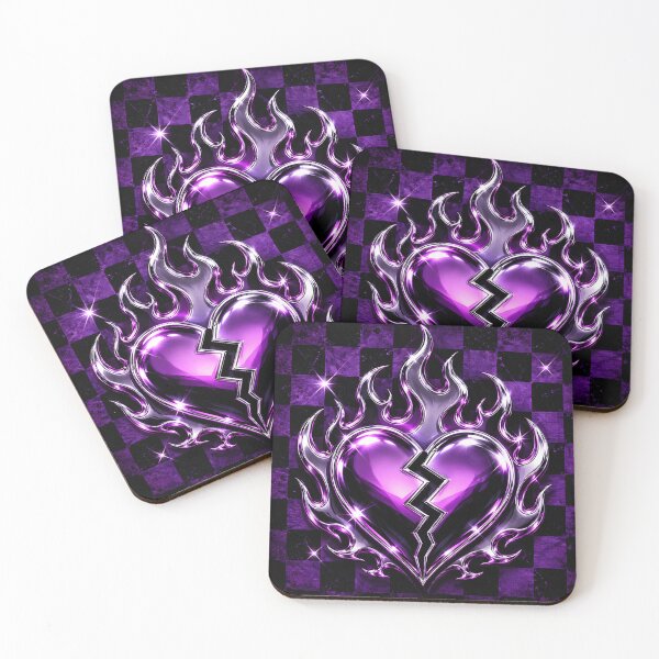 Item preview, Checkered Flame Heart Y2K Emo Design designed and sold by StaticHeart2000.