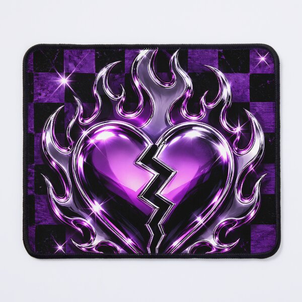 Item preview, Checkered Flame Heart Y2K Emo Design designed and sold by StaticHeart2000.