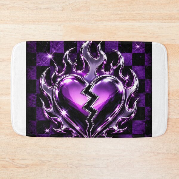 Item preview, Checkered Flame Heart Y2K Emo Design designed and sold by StaticHeart2000.
