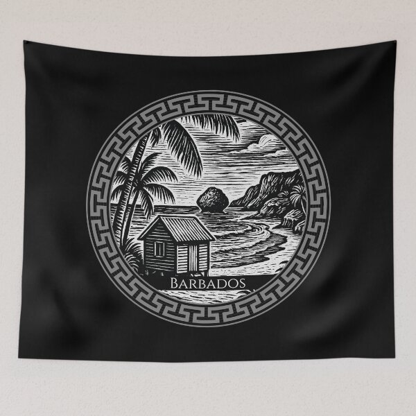 Item preview, Barbados Vintage Woodcut Art designed and sold by Thistle-TShop.