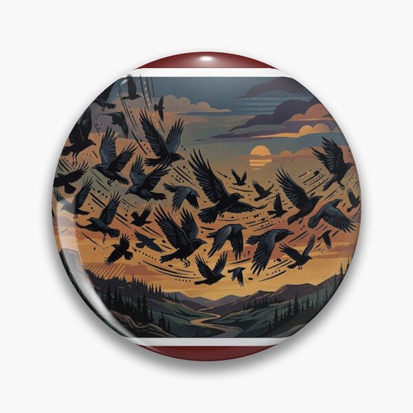Item preview, crows in an autumn sky designed and sold by GAWPAWshop.