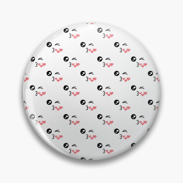 Item preview, Cute kawaii winky kissing hearts face pattern designed and sold by BlushyPrint.