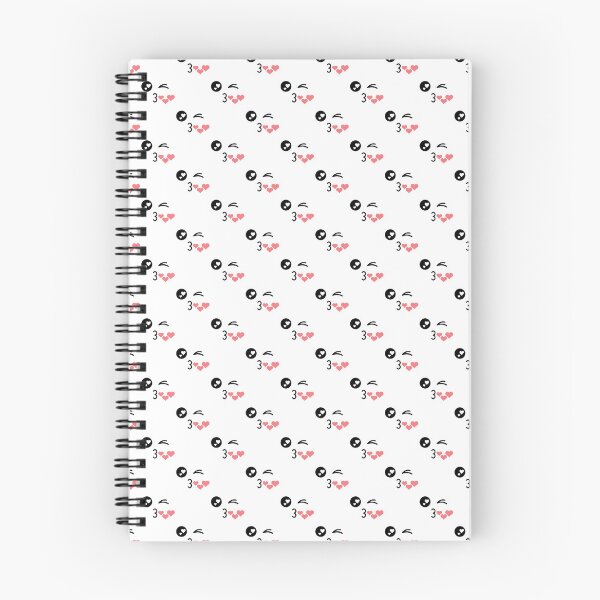 Item preview, Cute kawaii winky kissing hearts face pattern designed and sold by BlushyPrint.