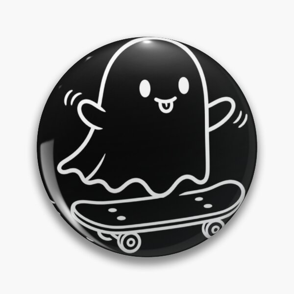 Item preview, Cute Ghost Skateboarder – Kawaii Spooky Skateboarding Ghost designed and sold by SakuraHQ.
