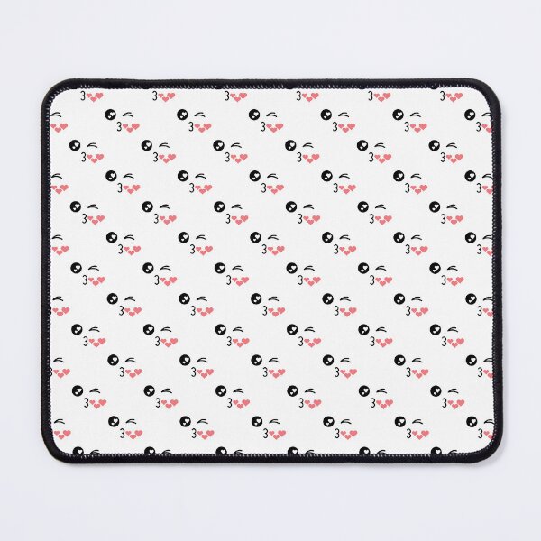 Item preview, Cute kawaii winky kissing hearts face pattern designed and sold by BlushyPrint.