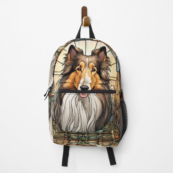 Item preview, Rough Collie Stained Glass Portrait Art designed and sold by pinkal.