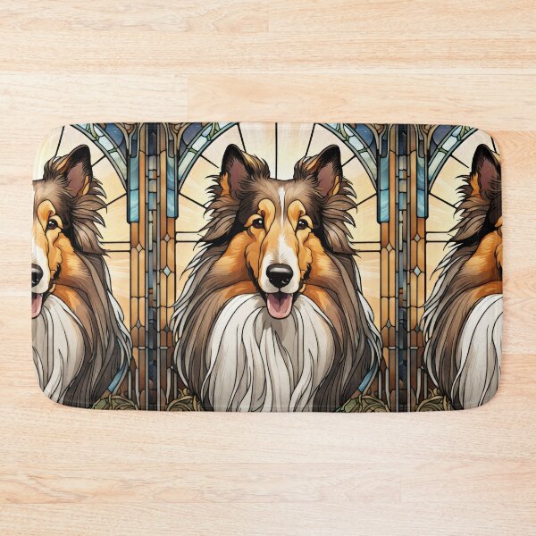 Item preview, Rough Collie Stained Glass Portrait Art designed and sold by pinkal.