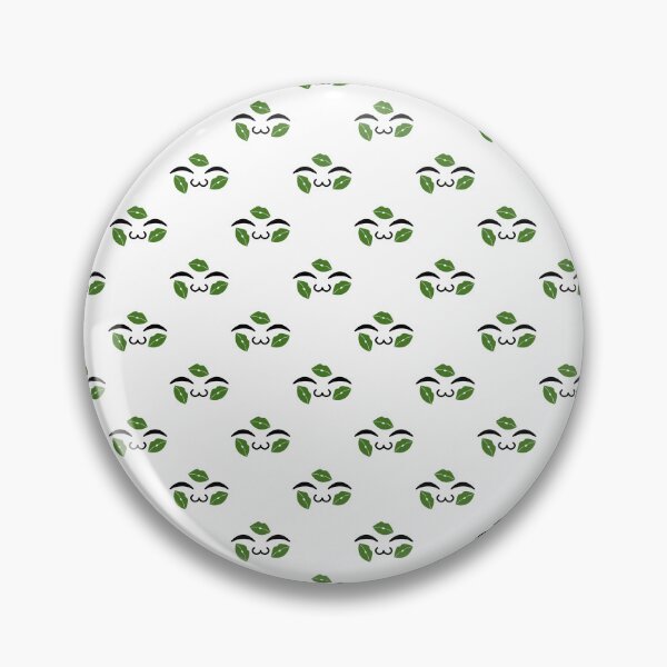 Item preview, Cute kawaii uwu green kiss marks face pattern designed and sold by BlushyPrint.