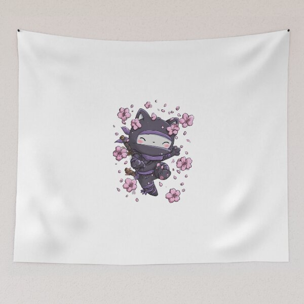Item preview, Ninja cat with shuriken designed and sold by cutemakerotart.