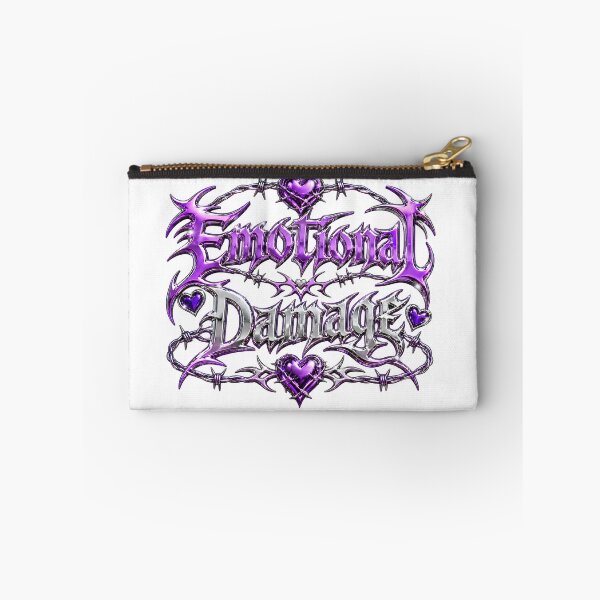 Item preview, Emotional Damage Chrome Y2K Tribal Text designed and sold by StaticHeart2000.