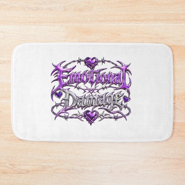 Item preview, Emotional Damage Chrome Y2K Tribal Text designed and sold by StaticHeart2000.