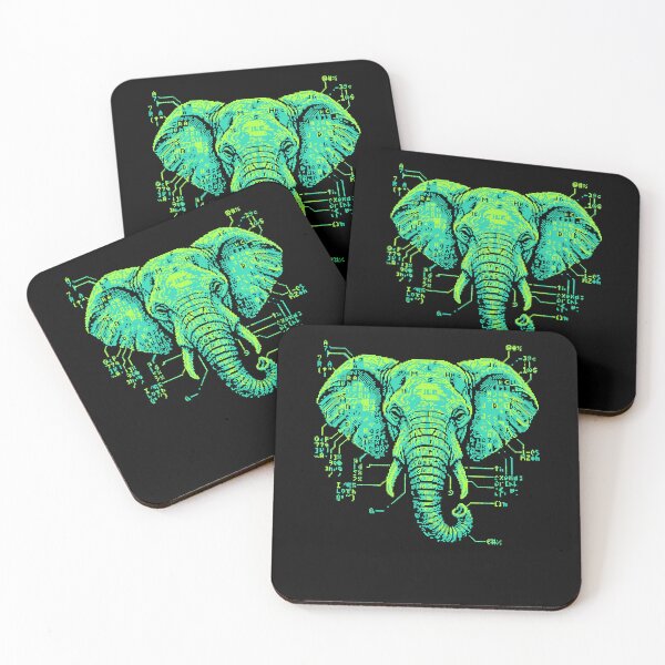 Item preview, ASCII Elephant Pixel Art Tech Head designed and sold by d247.