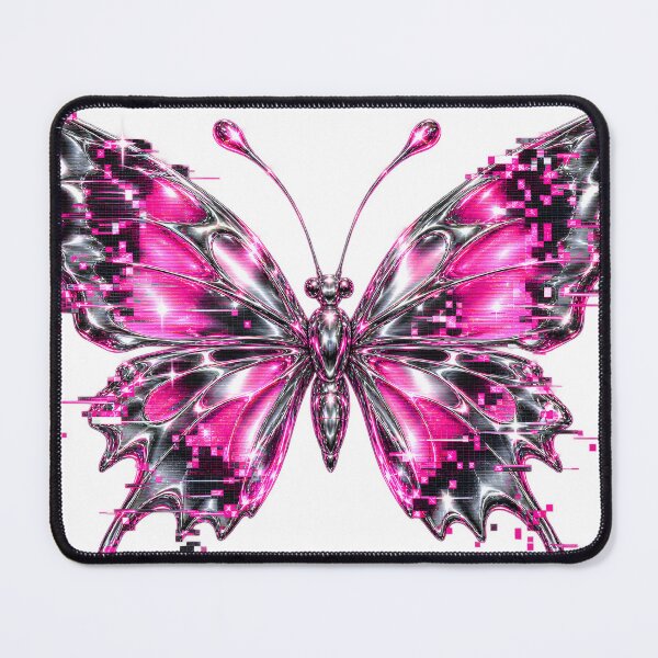 Item preview, Glitch Butterfly Y2K Cybercore Scanline Design designed and sold by StaticHeart2000.