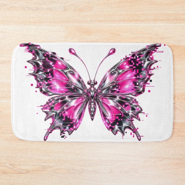 Item preview, Glitch Butterfly Y2K Cybercore Scanline Design designed and sold by StaticHeart2000.