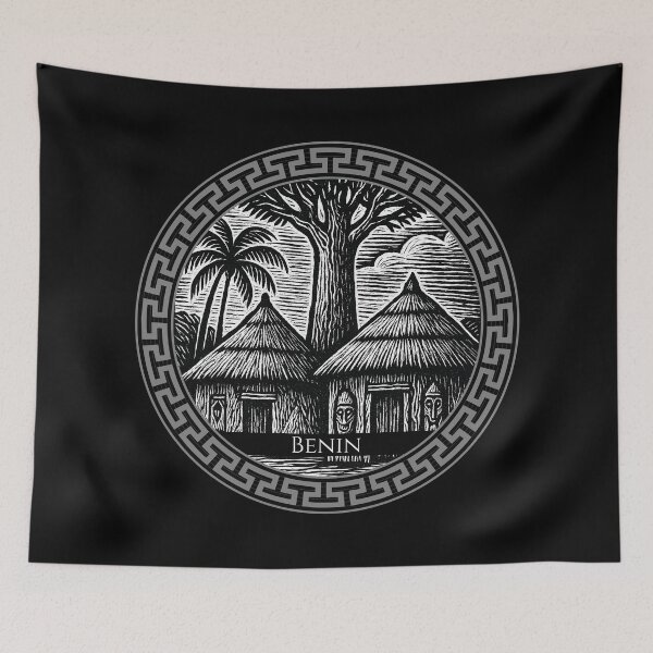 Item preview, Benin Vintage Woodcut Art designed and sold by Thistle-TShop.