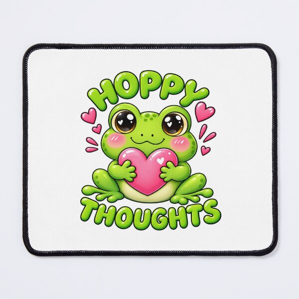 Item preview, Hoppy Thoughts – Cute Kawaii Frog designed and sold by StickyDelights.