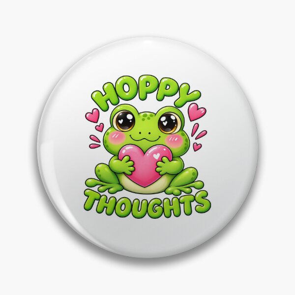 Item preview, Hoppy Thoughts – Cute Kawaii Frog designed and sold by StickyDelights.