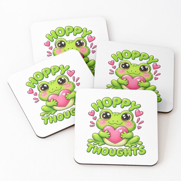 Item preview, Hoppy Thoughts – Cute Kawaii Frog designed and sold by StickyDelights.