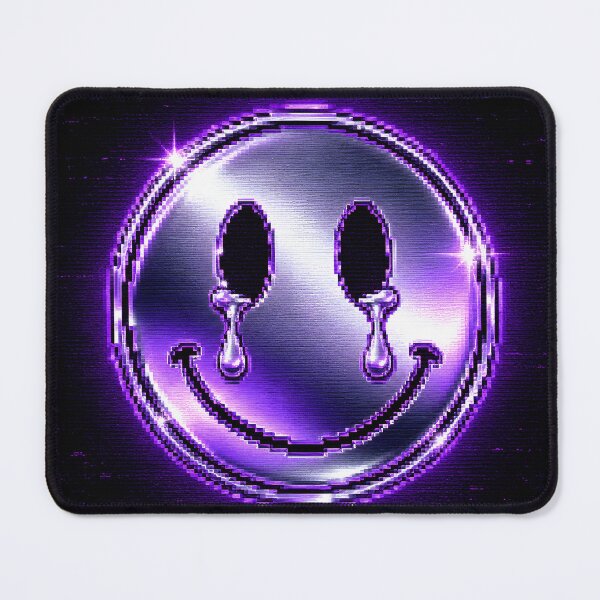 Item preview, Crying Pixel Smiley Y2K Chrome Design designed and sold by StaticHeart2000.