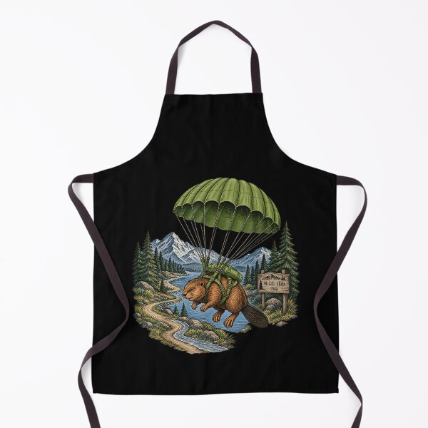 Item preview, Vintage Parachuting Beaver McCall Idaho Nature Graphic designed and sold by MatherFisher.