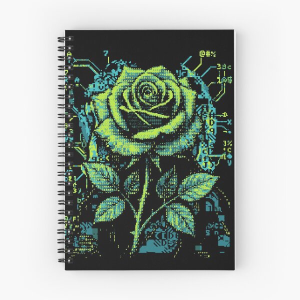 Item preview, ASCII Rose Cyber Glitch Floral Tech Bloom designed and sold by d247.