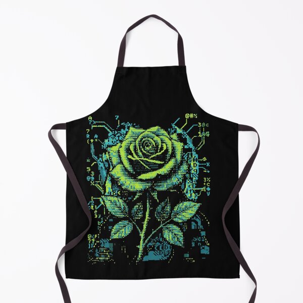 Item preview, ASCII Rose Cyber Glitch Floral Tech Bloom designed and sold by d247.