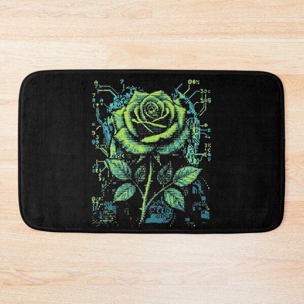 Item preview, ASCII Rose Cyber Glitch Floral Tech Bloom designed and sold by d247.
