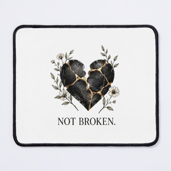 Item preview, Not Broken - Kintsugi Heart | Resilience, Healing & Mental Health designed and sold by MJ Fan 1996.