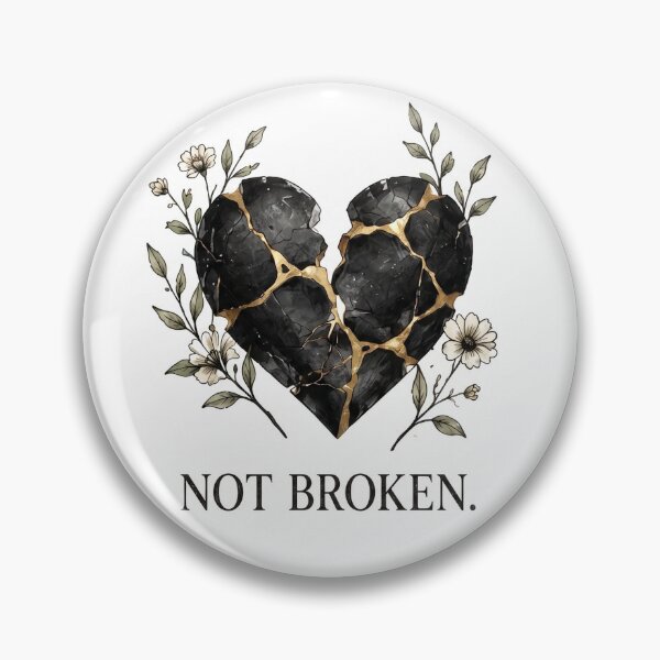 Item preview, Not Broken - Kintsugi Heart | Resilience, Healing & Mental Health designed and sold by MJ Fan 1996.