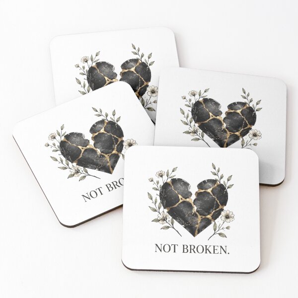 Item preview, Not Broken - Kintsugi Heart | Resilience, Healing & Mental Health designed and sold by MJ Fan 1996.
