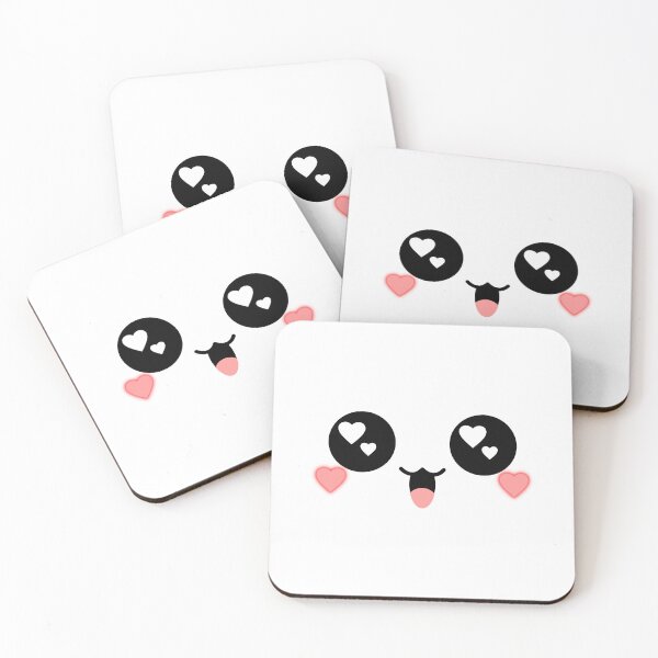 Item preview, Cute kawaii blushing owo joyful heart eyes face designed and sold by BlushyPrint.
