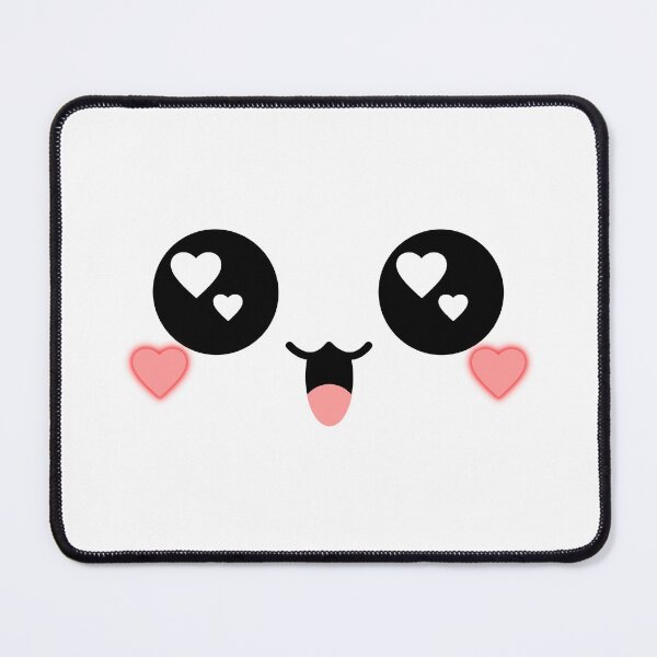 Item preview, Cute kawaii blushing owo joyful heart eyes face designed and sold by BlushyPrint.