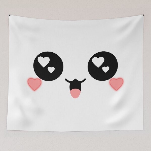 Item preview, Cute kawaii blushing owo joyful heart eyes face designed and sold by BlushyPrint.