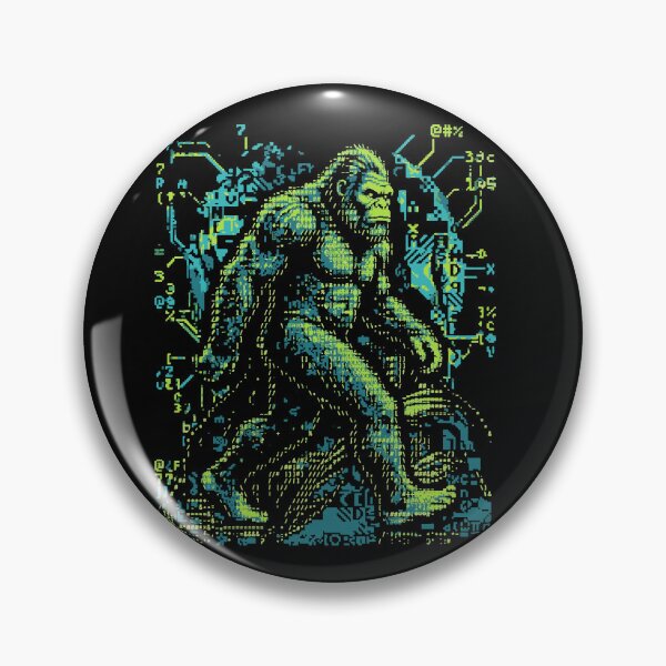 Item preview, Bigfoot ASCII Art Cryptid Tech Sasquatch designed and sold by d247.