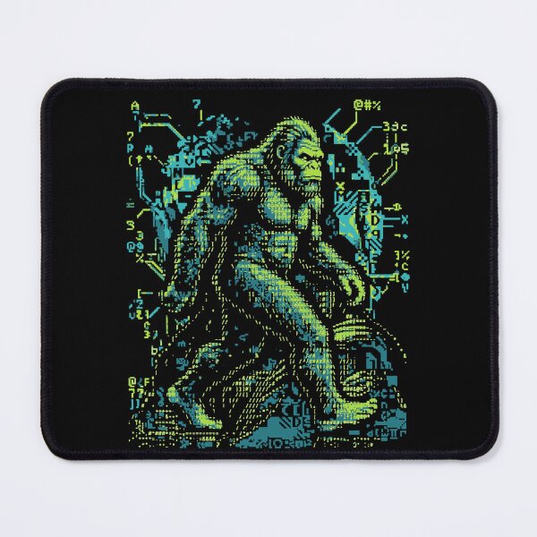 Item preview, Bigfoot ASCII Art Cryptid Tech Sasquatch designed and sold by d247.