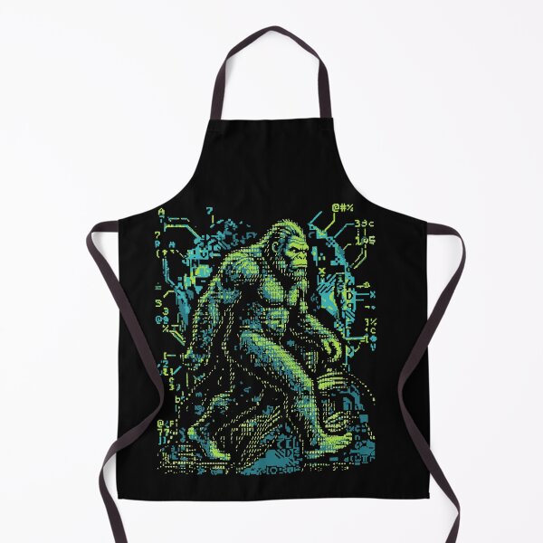 Item preview, Bigfoot ASCII Art Cryptid Tech Sasquatch designed and sold by d247.