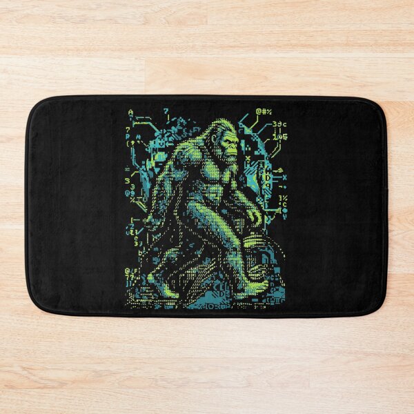 Item preview, Bigfoot ASCII Art Cryptid Tech Sasquatch designed and sold by d247.
