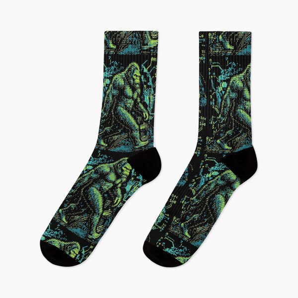 Item preview, Bigfoot ASCII Art Cryptid Tech Sasquatch designed and sold by d247.