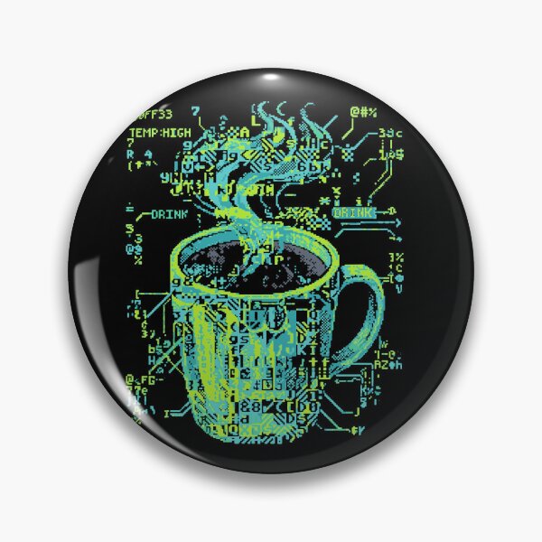 Item preview, ASCII Art Coffee Mug Steaming Hot Brew designed and sold by d247.