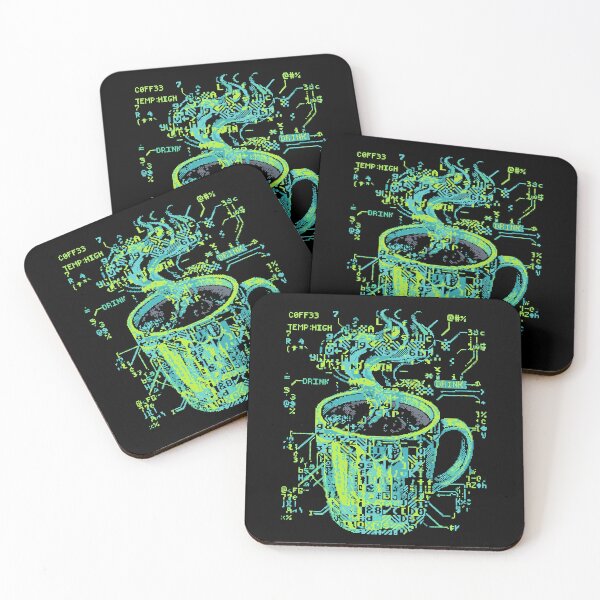 Item preview, ASCII Art Coffee Mug Steaming Hot Brew designed and sold by d247.