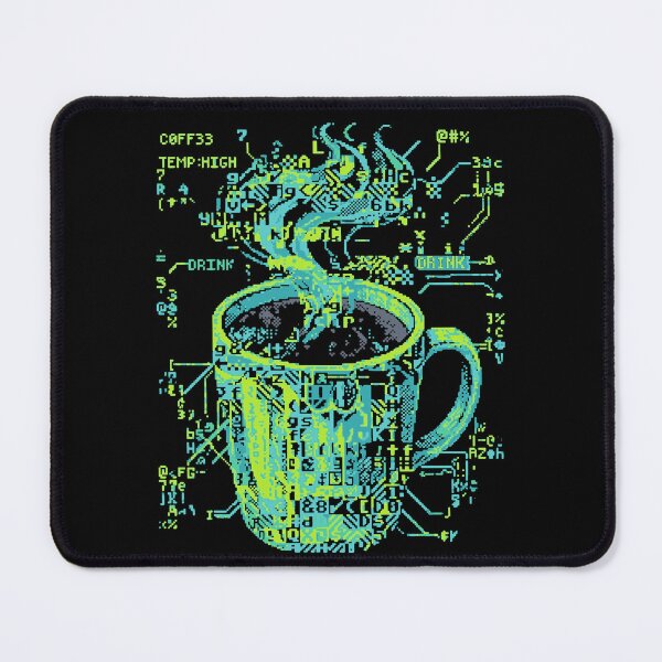 Item preview, ASCII Art Coffee Mug Steaming Hot Brew designed and sold by d247.