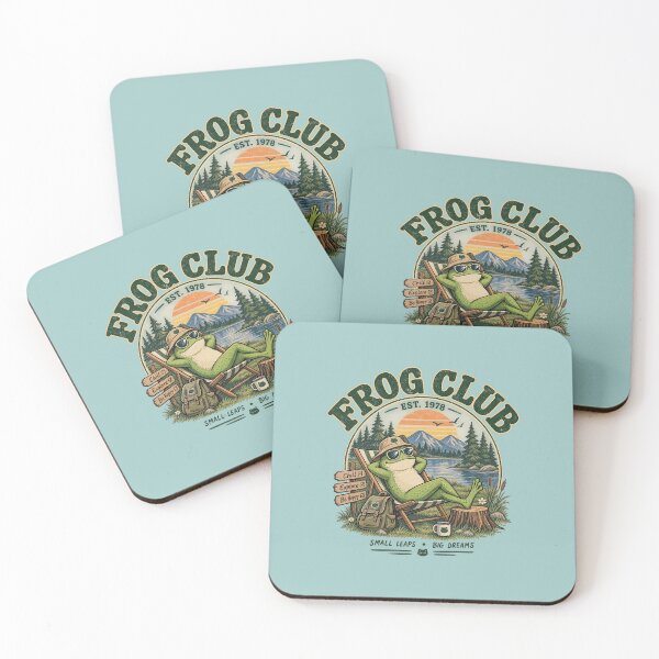 Item preview, Retro Frog Club Est 1978 Vintage Camping Frog Design designed and sold by DESPOT07.